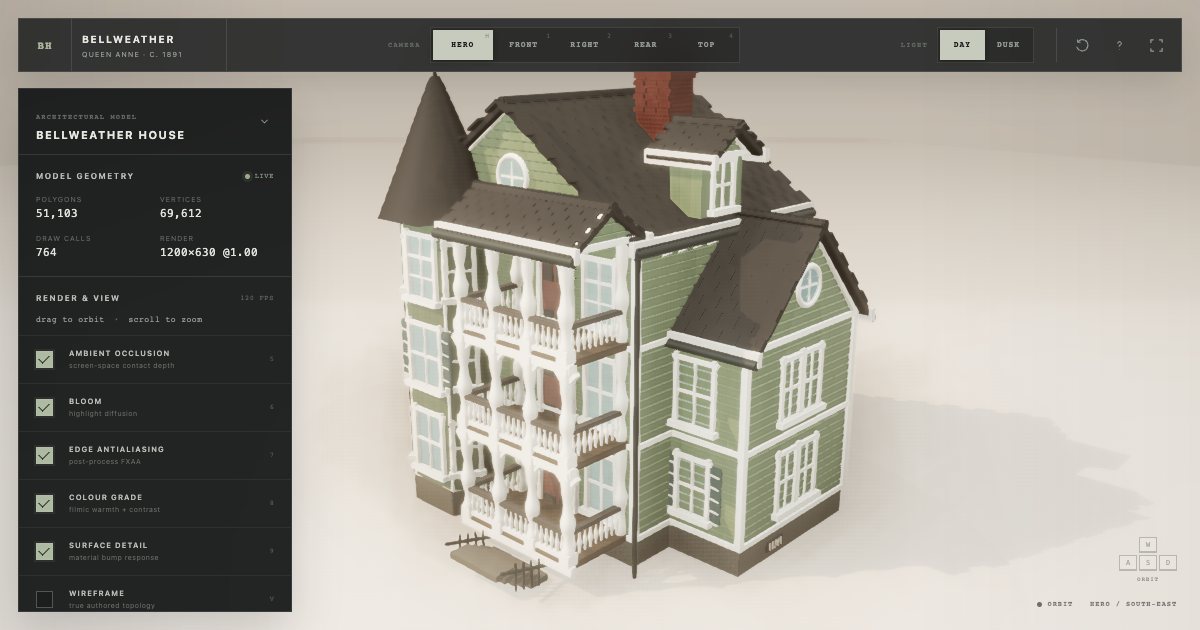Screenshot of the 3D House demo