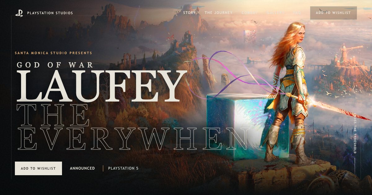 Screenshot of the God Of War Laufey Landing Page demo