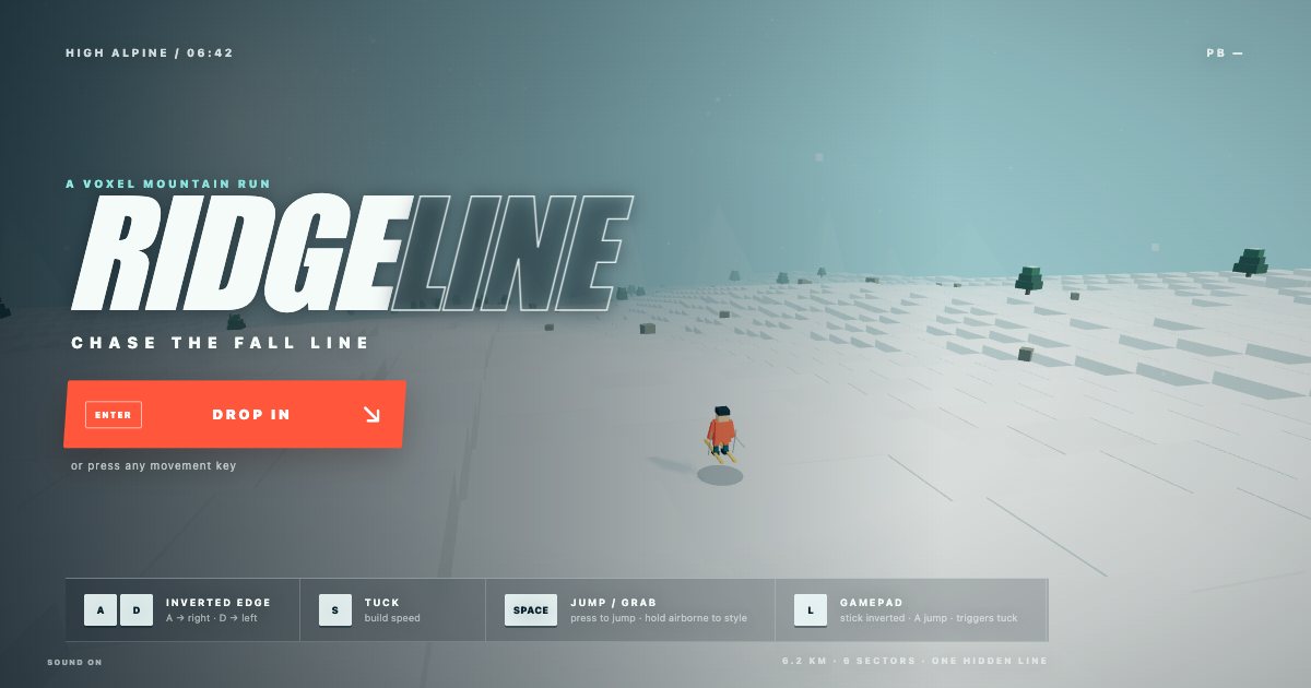 Screenshot of the Skiing demo