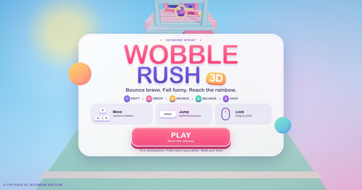 Screenshot of the Wobble Rush demo